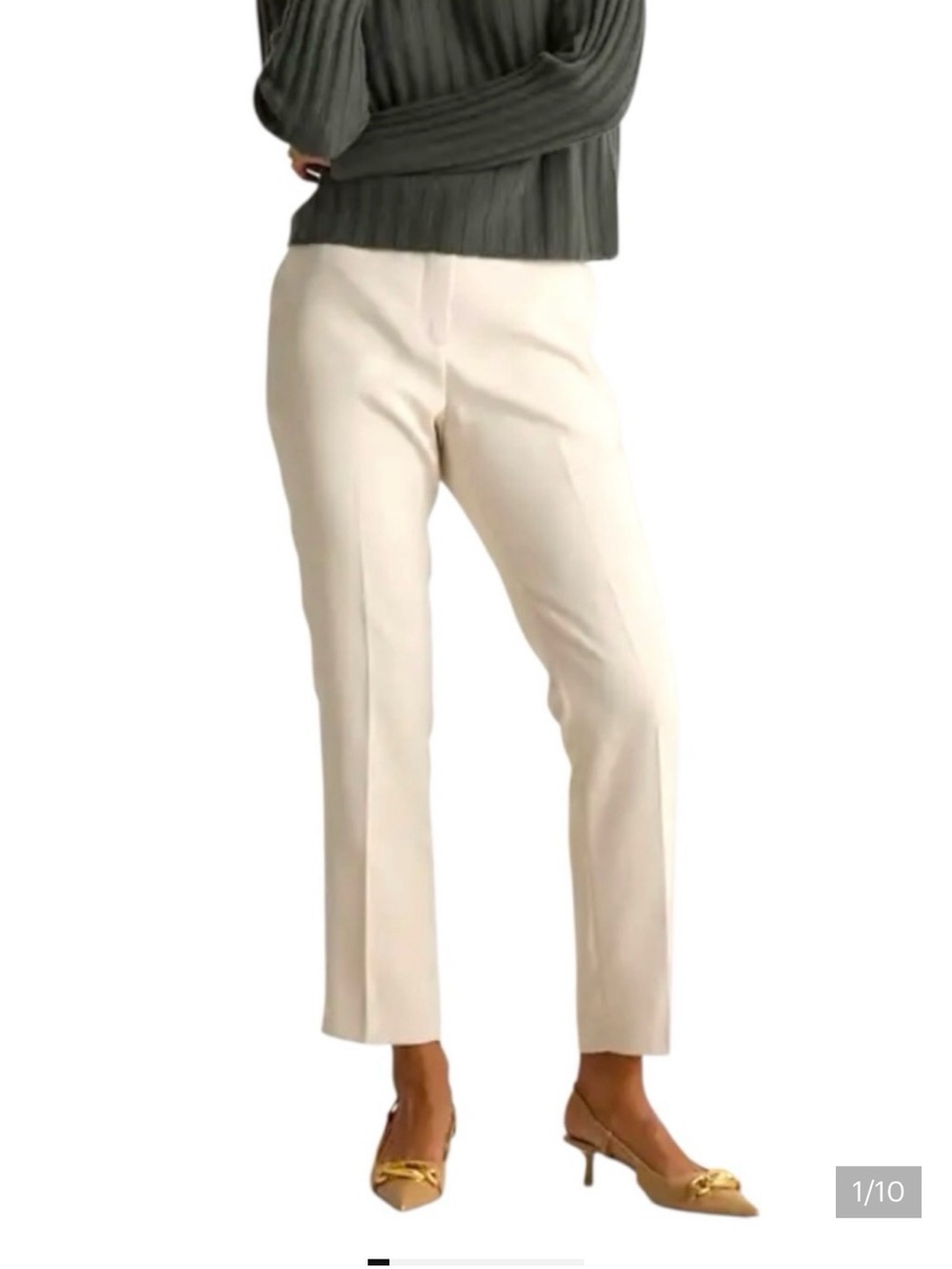 Quince Stretch Crepe Ankle Pants small nwt